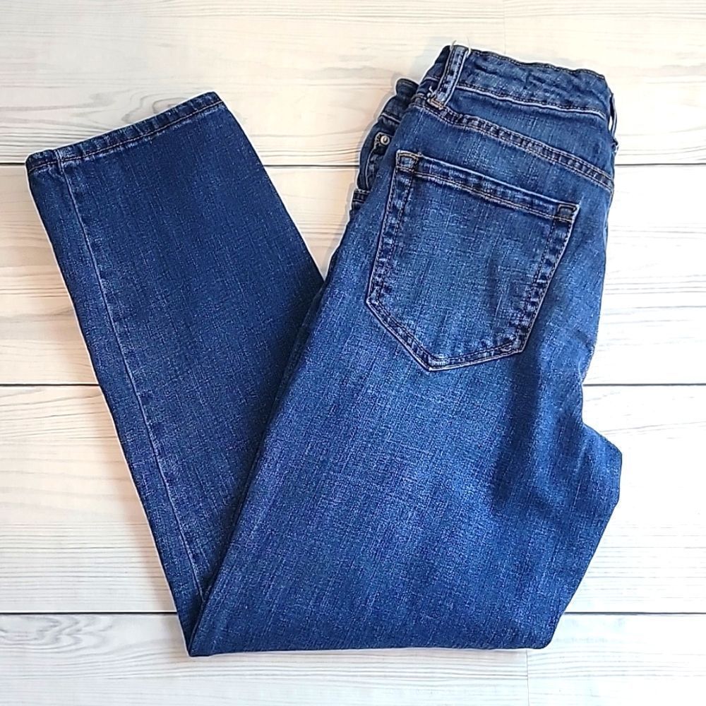 Ella Moss Straight Leg Jeans in Dark Blue Wash